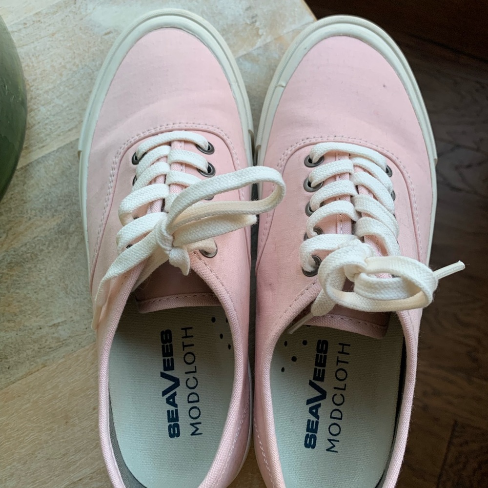 NIB Seavees Legend Sneaker Pale Pink twill 6.5 - Picture 7 of 8